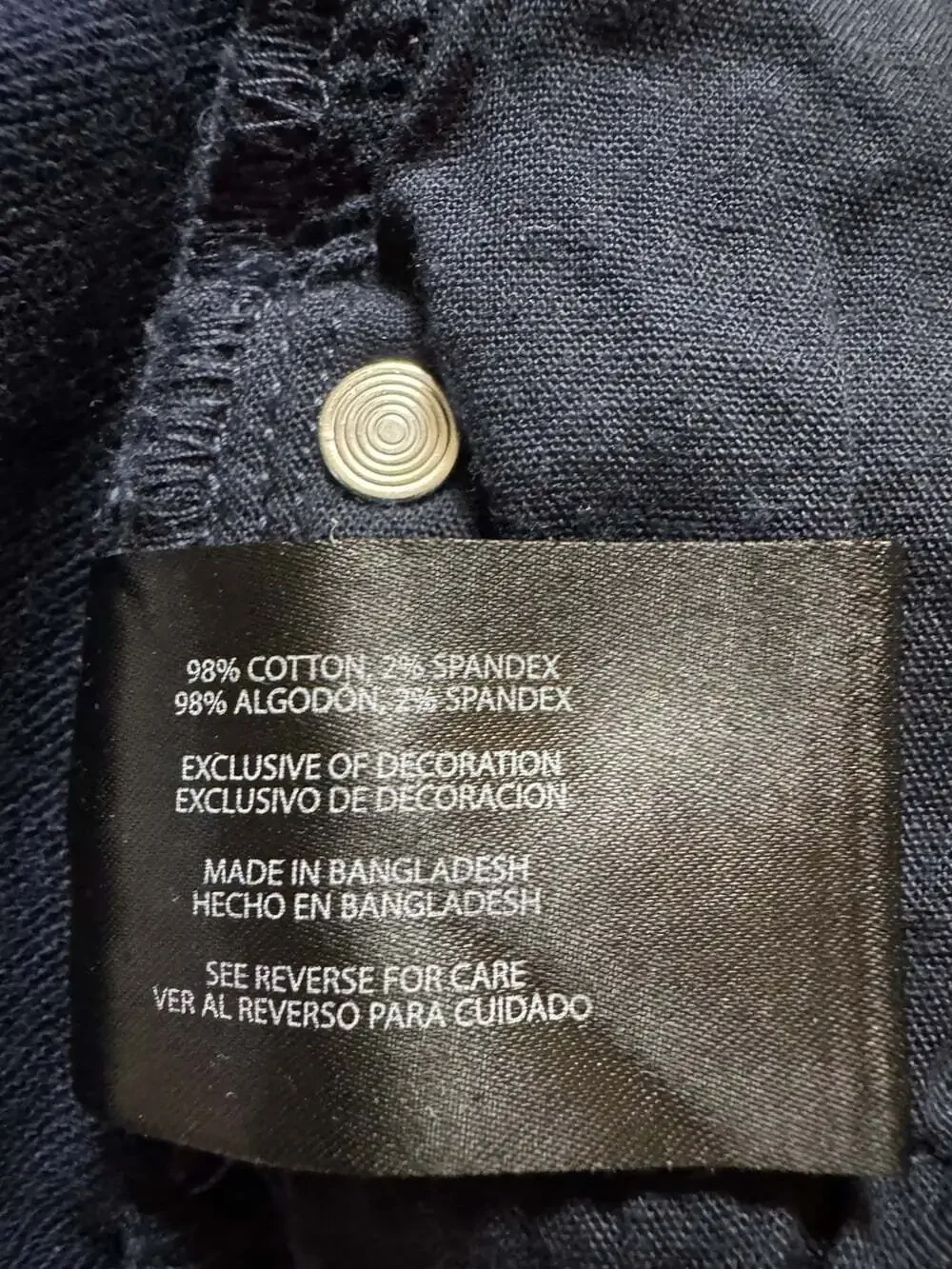 Banana Republic Slim Fit Chino Pants Blue Mens 34W Cotton Twill Stretch